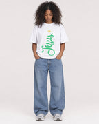 Mockup Boxy Heavyweight Tee White female full-body 05