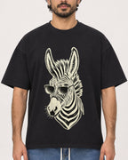 Mockup Boxy Heavyweight Tee Black male close-up 47