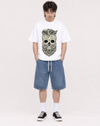 Mockup Boxy Heavyweight Tee White male full-body 23