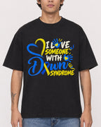 Mockup Boxy Heavyweight Tee Black male close-up 06