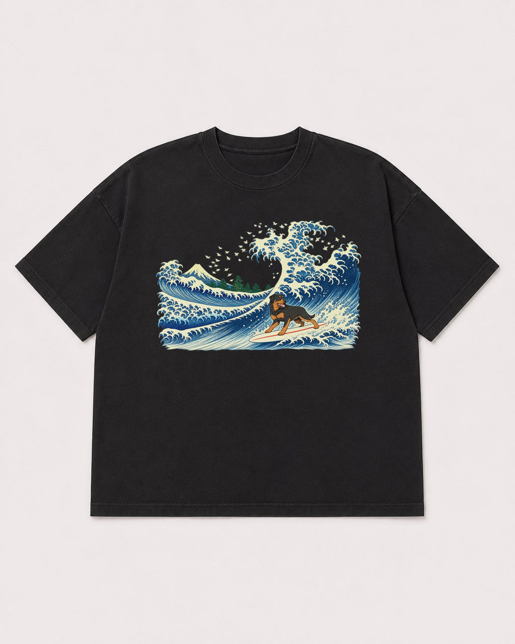 Mockup Boxy Heavyweight Tee Black product