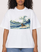 Mockup Boxy Heavyweight Tee White female close-up 05