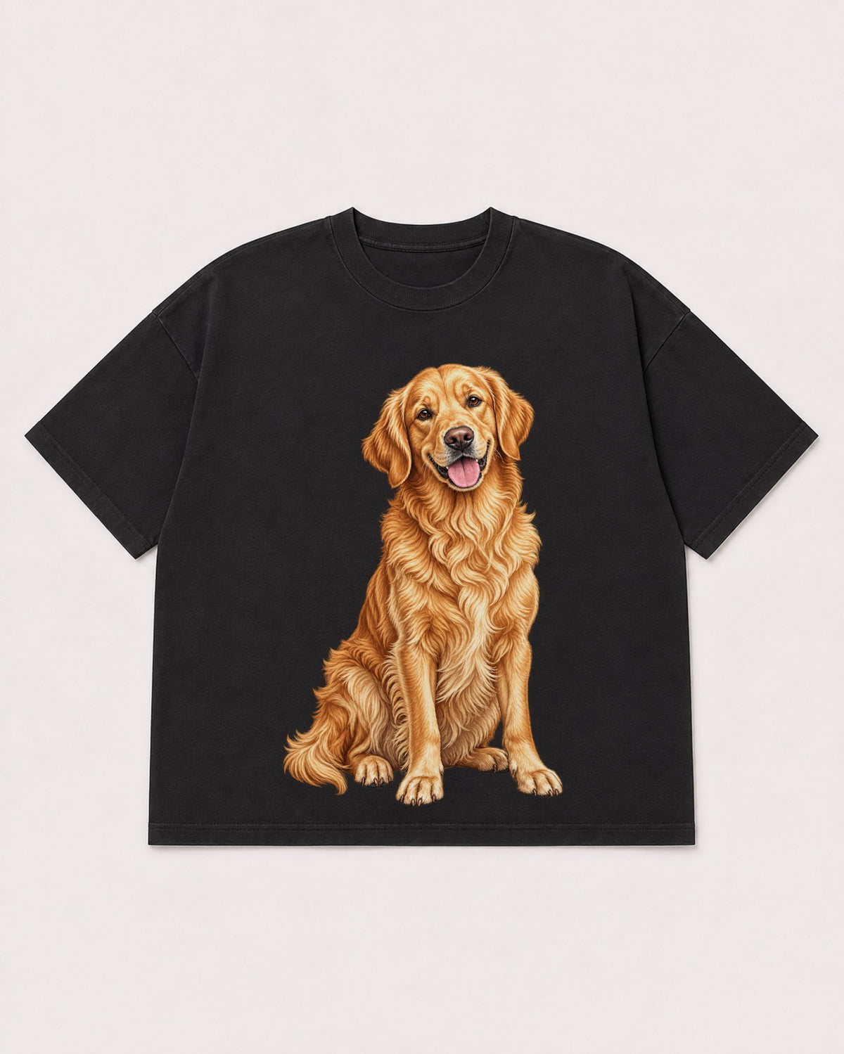 Mockup Boxy Heavyweight Tee Black product
