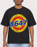 Mockup Boxy Heavyweight Tee Black male close-up 05