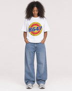 Mockup Boxy Heavyweight Tee White female full-body 05