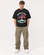 Mockup Boxy Heavyweight Tee Black male full-body 08
