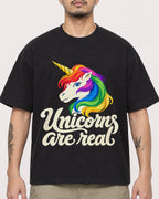 Mockup Boxy Heavyweight Tee Black male close-up 12