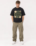 Mockup Boxy Heavyweight Tee Black male full-body 08