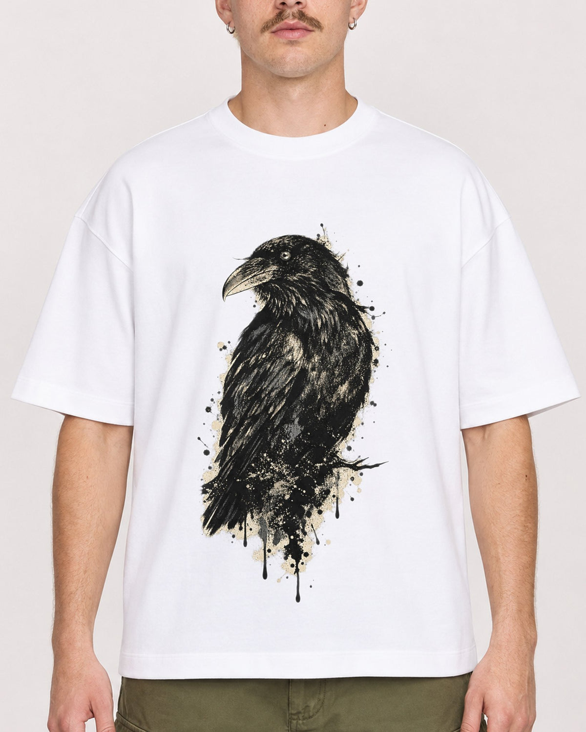 Mockup Boxy Heavyweight Tee White male close-up 39