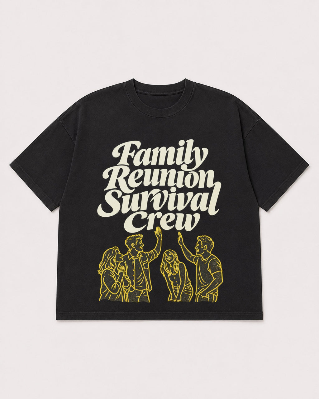 Mockup Boxy Heavyweight Tee Black product