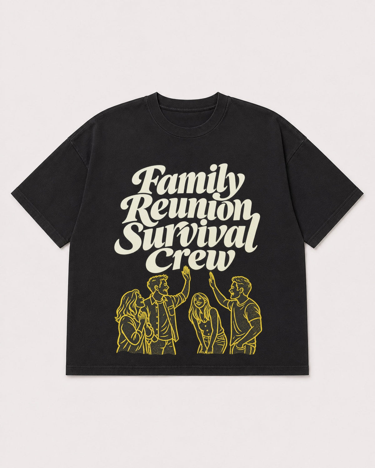 Mockup Boxy Heavyweight Tee Black product