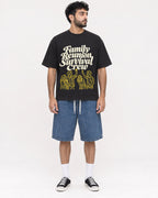 Mockup Boxy Heavyweight Tee Black male full-body 07