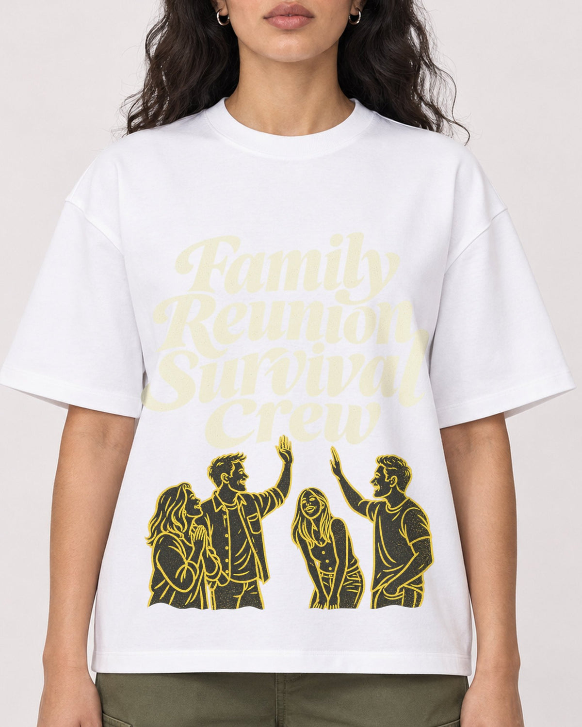 Mockup Boxy Heavyweight Tee White female close-up 07