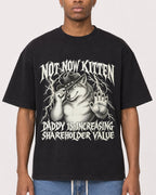 Mockup Boxy Heavyweight Tee Black male close-up 35