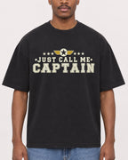 Mockup Boxy Heavyweight Tee Black male close-up 14