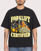 Mockup Boxy Heavyweight Tee Black male close-up 42