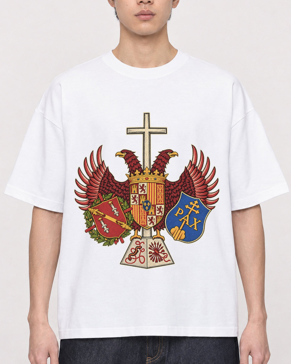 Mockup Boxy Heavyweight Tee White male close-up 01