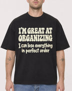 Mockup Boxy Heavyweight Tee Black male close-up 18