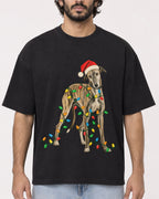 Mockup Boxy Heavyweight Tee Black male close-up 17