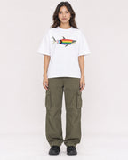 Mockup Boxy Heavyweight Tee White female full-body 02