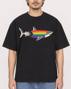 Mockup Boxy Heavyweight Tee Black male close-up 02