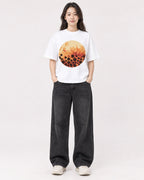Mockup Boxy Heavyweight Tee White female full-body 03