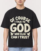 Mockup Boxy Heavyweight Tee Black male close-up 13