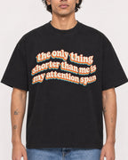 Mockup Boxy Heavyweight Tee Black male close-up 30