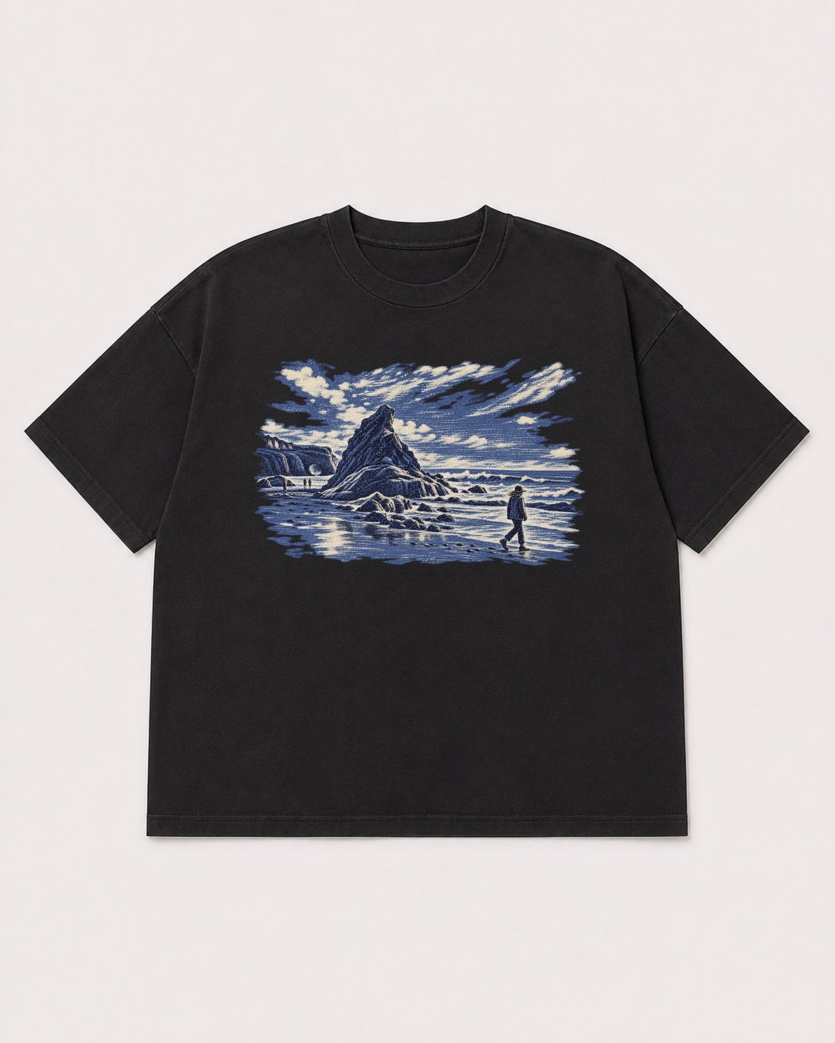 Mockup Boxy Heavyweight Tee Black product