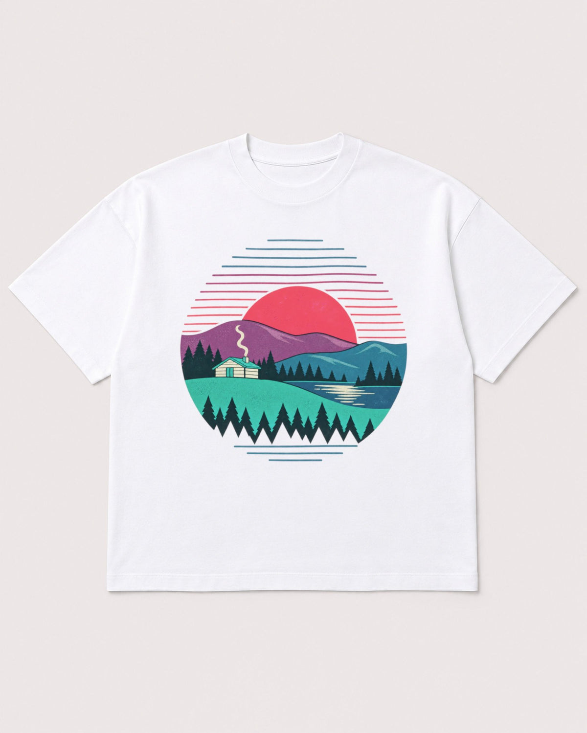 Mockup Boxy Heavyweight Tee White product