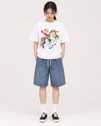 Mockup Boxy Heavyweight Tee White female full-body 21