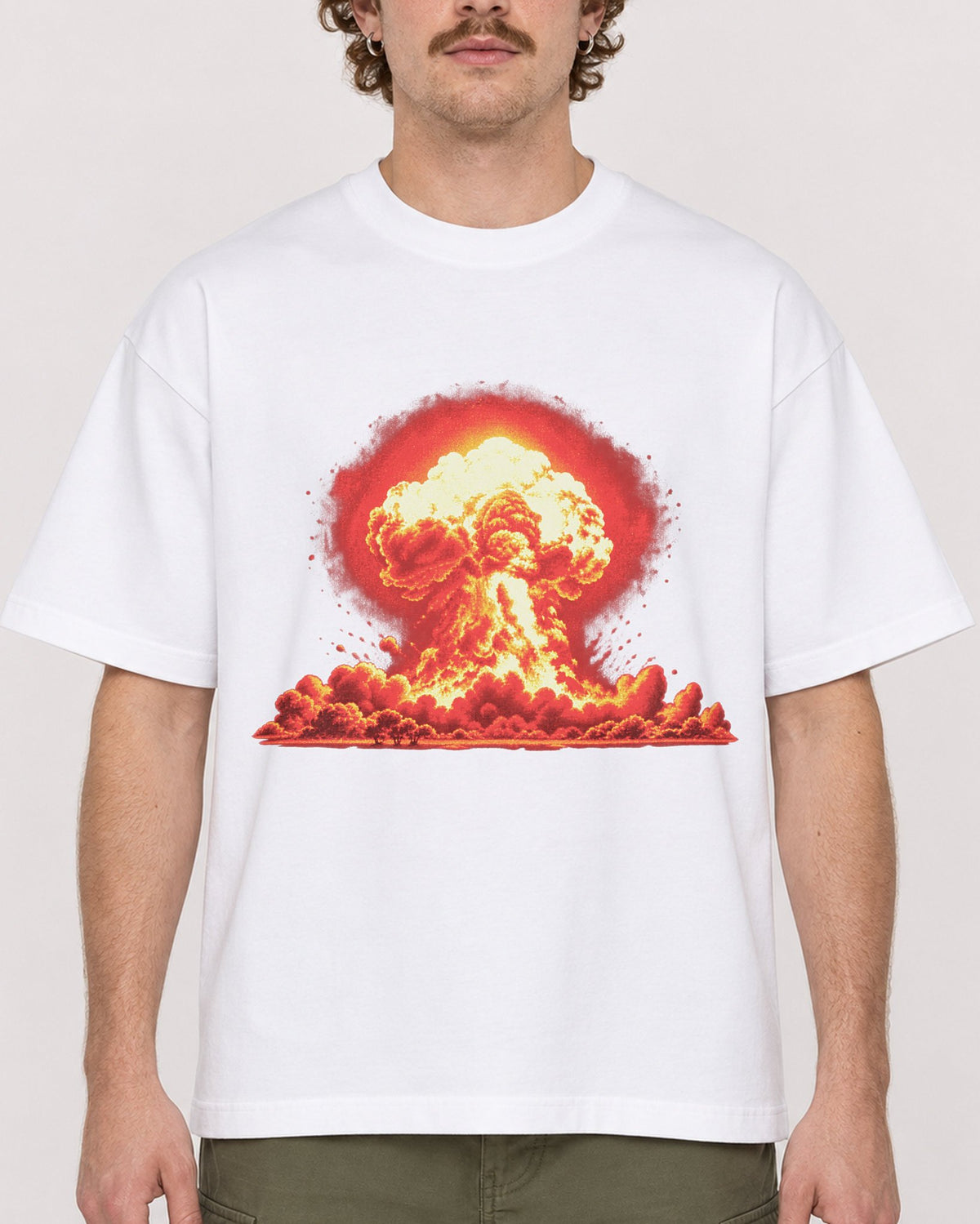 Mockup Boxy Heavyweight Tee White male close-up 09