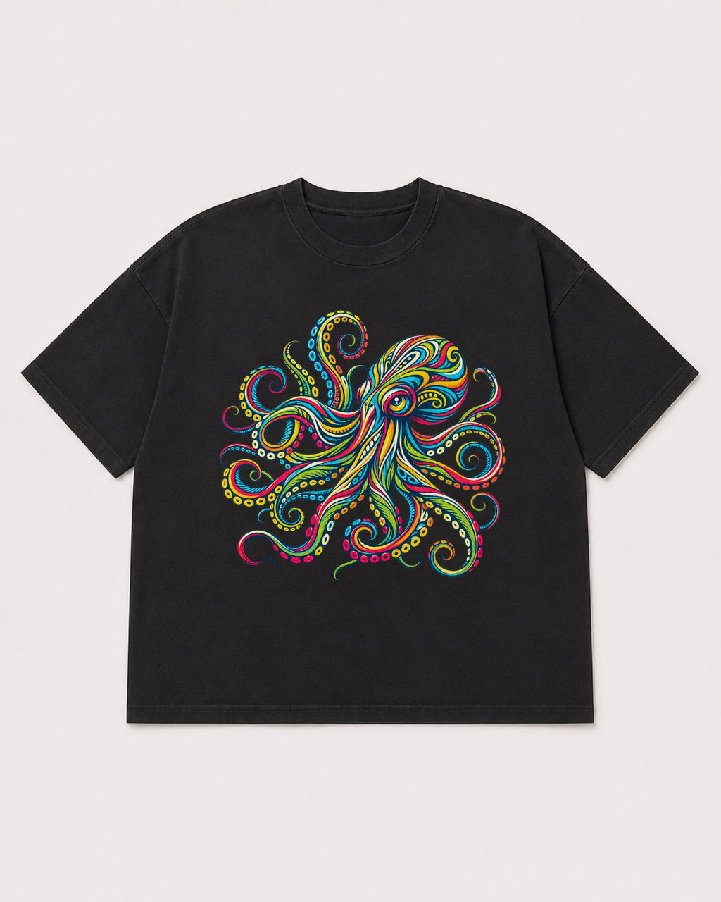 Mockup Boxy Heavyweight Tee Black product