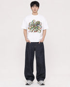 Mockup Boxy Heavyweight Tee White male full-body 01