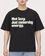 Mockup Boxy Heavyweight Tee Black male close-up 01