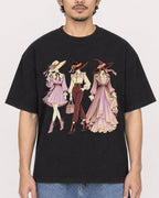 Mockup Boxy Heavyweight Tee Black male close-up 02
