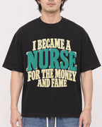 Mockup Boxy Heavyweight Tee Black male close-up 03