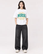 Mockup Boxy Heavyweight Tee White female full-body 03