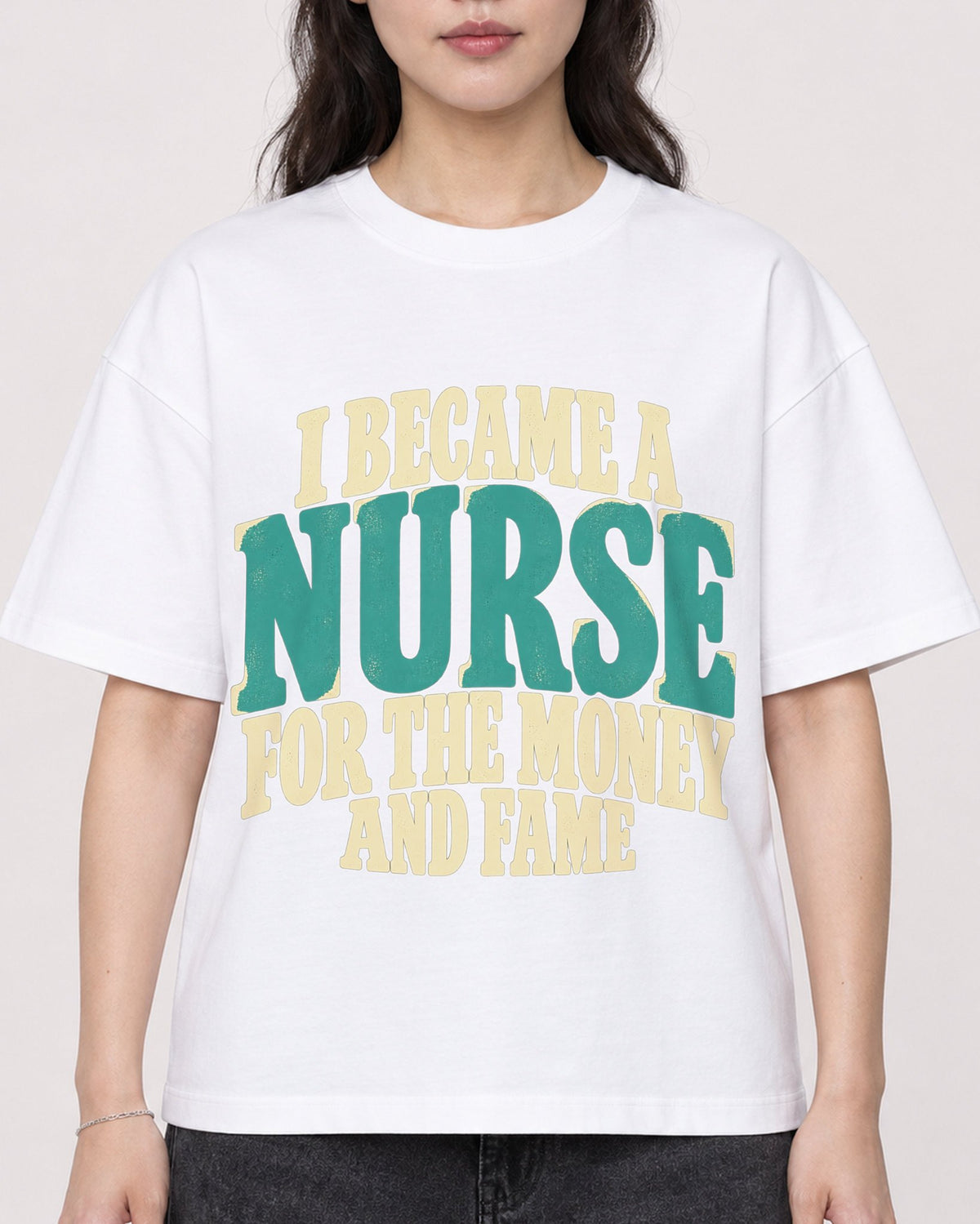 Mockup Boxy Heavyweight Tee White female close-up 03