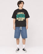 Mockup Boxy Heavyweight Tee Black male full-body 03