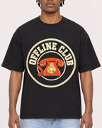 Mockup Boxy Heavyweight Tee Black male close-up 05