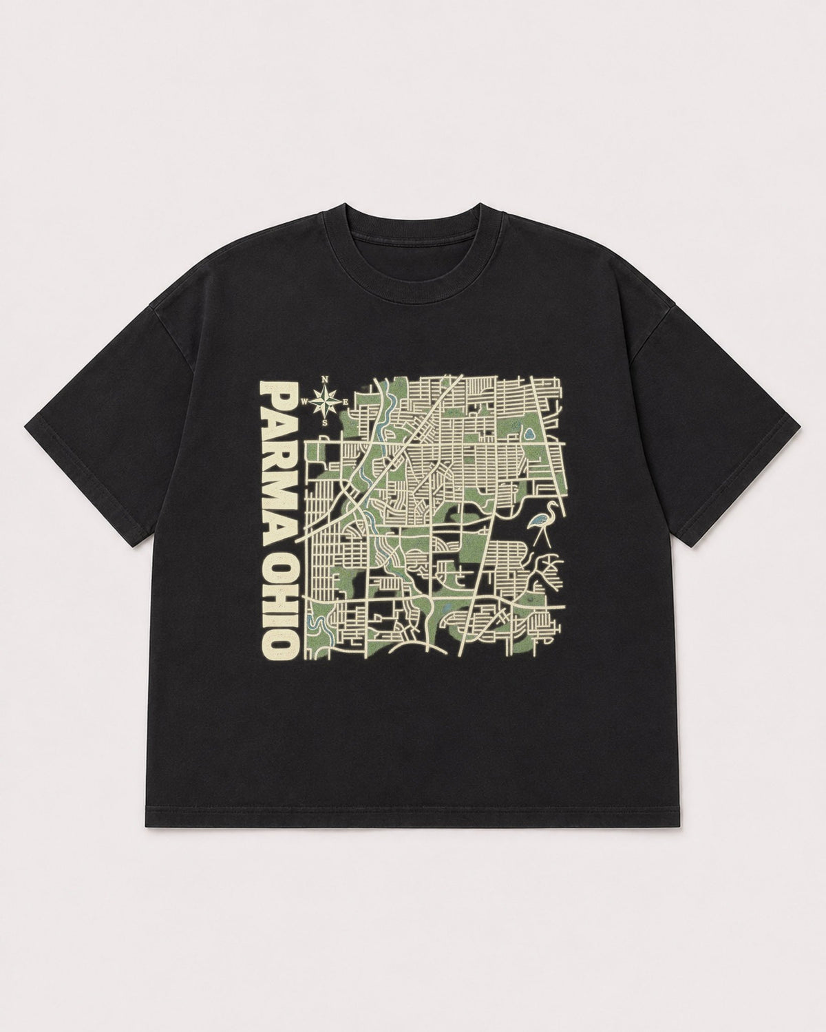 Mockup Boxy Heavyweight Tee Black product