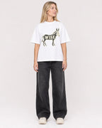 Mockup Boxy Heavyweight Tee White female full-body 08