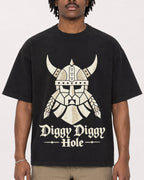 Mockup Boxy Heavyweight Tee Black male close-up 04