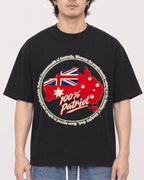 Mockup Boxy Heavyweight Tee Black male close-up 03