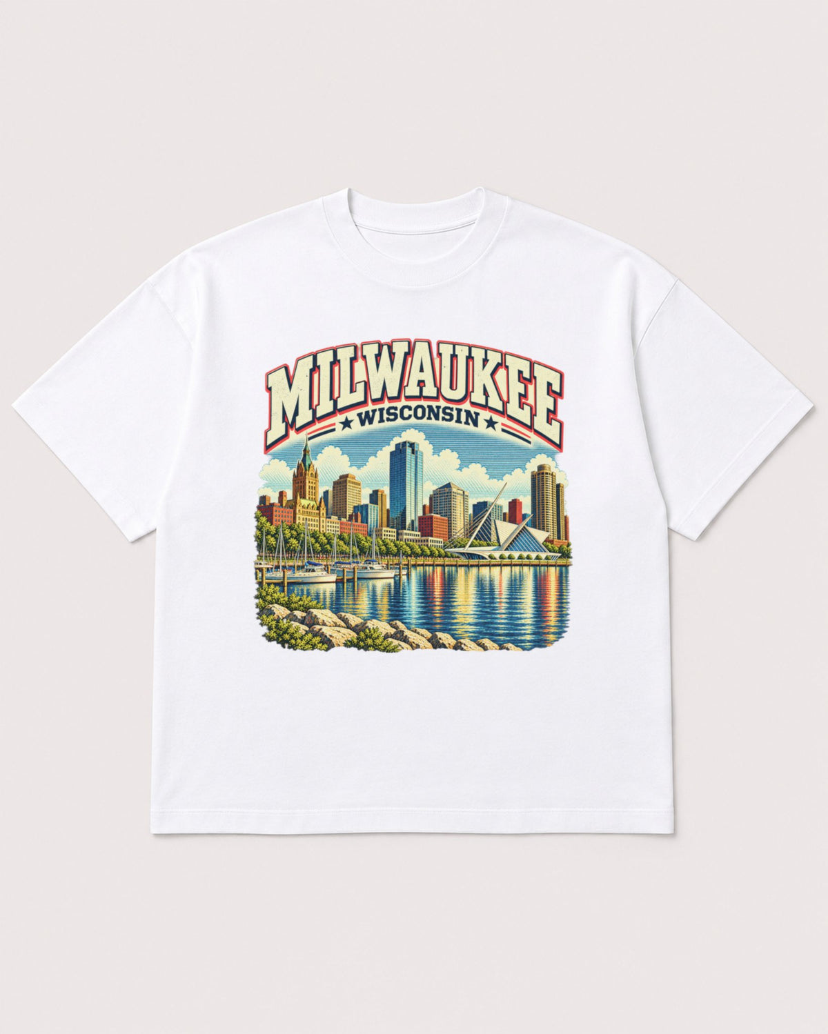 Mockup Boxy Heavyweight Tee White product