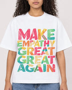 Mockup Boxy Heavyweight Tee White female close-up 10