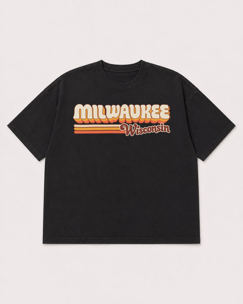Mockup Boxy Heavyweight Tee Black product