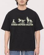 Mockup Boxy Heavyweight Tee Black male close-up 03