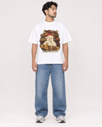 Mockup Boxy Heavyweight Tee White male full-body 02